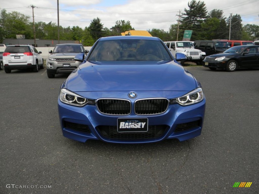 2014 3 Series 335i xDrive Sedan - Estoril Blue / Oyster/Black photo #2