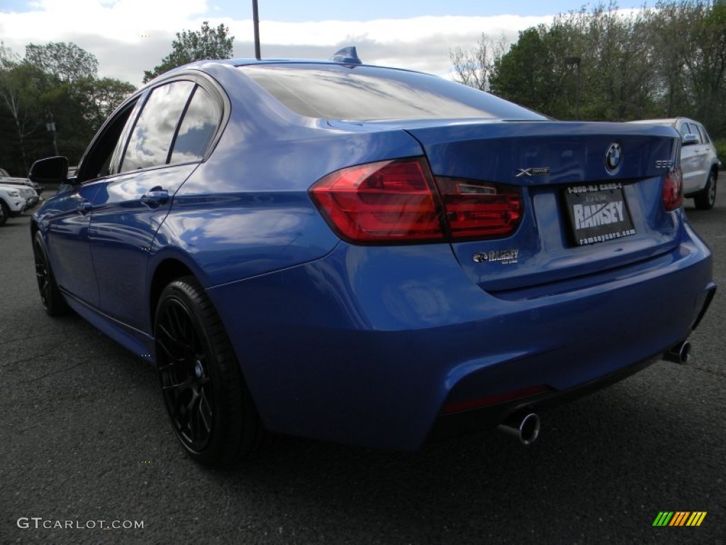 2014 3 Series 335i xDrive Sedan - Estoril Blue / Oyster/Black photo #11