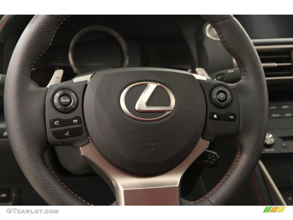 2015 Lexus IS 250 F Sport AWD Rioja Red Steering Wheel Photo #103914254