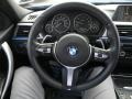 2014 BMW 3 Series Oyster/Black Interior Steering Wheel Photo