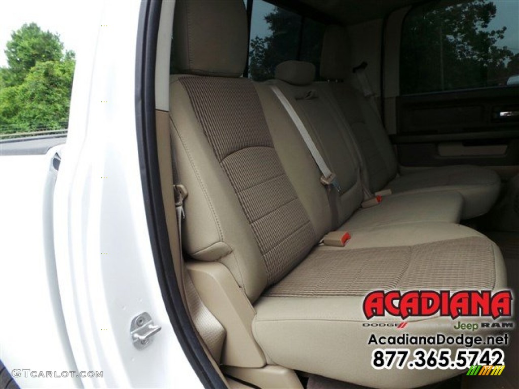 2012 Ram 1500 Outdoorsman Crew Cab 4x4 - Bright White / Light Pebble Beige/Bark Brown photo #25