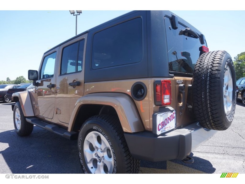 2015 Wrangler Unlimited Sahara 4x4 - Copper Brown Pearl / Black/Dark Saddle photo #5