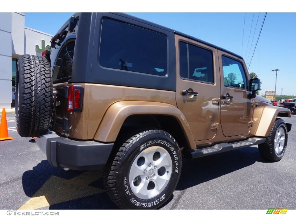 2015 Wrangler Unlimited Sahara 4x4 - Copper Brown Pearl / Black/Dark Saddle photo #7