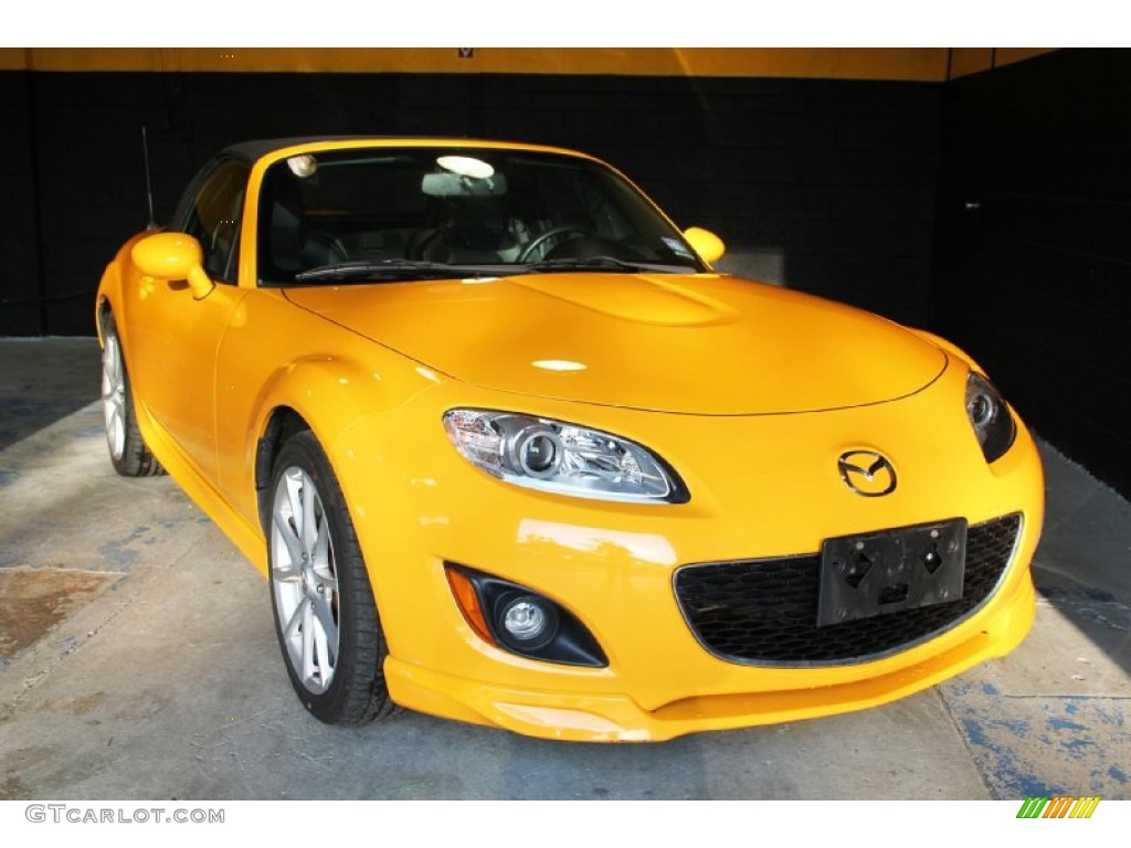 2009 MX-5 Miata Grand Touring Roadster - Competition Yellow / Black photo #7
