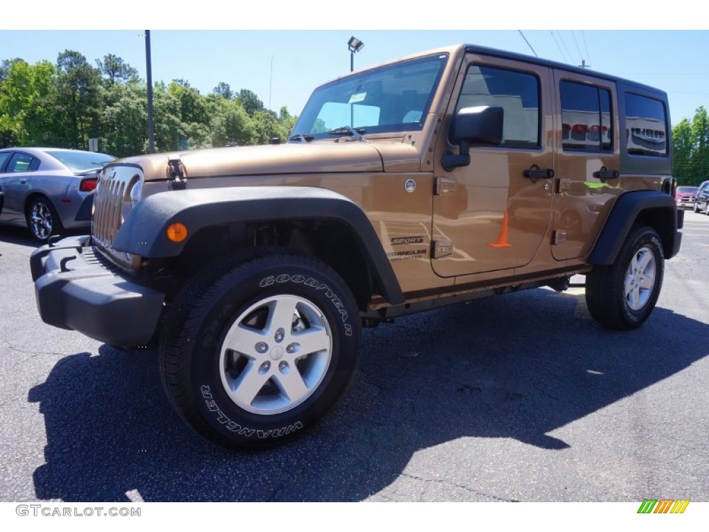 Copper Brown Pearl 2015 Jeep Wrangler Unlimited Sport 4x4 Exterior Photo #103921862