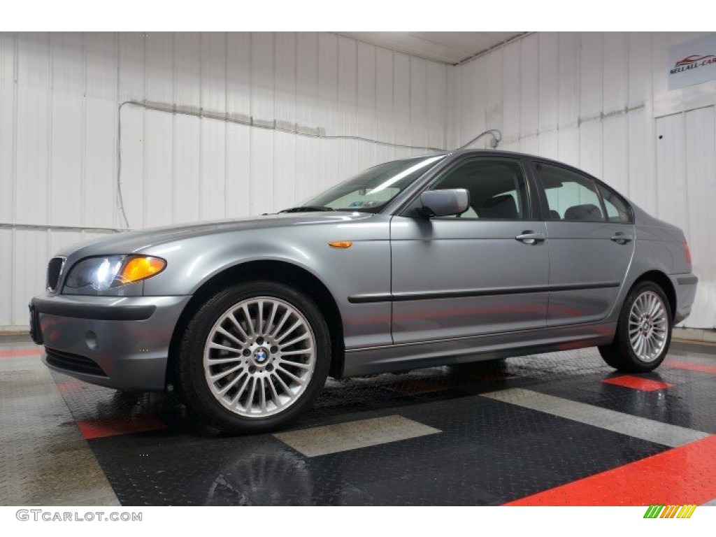 2003 3 Series 325xi Sedan - Titanium Silver Metallic / Black photo #2