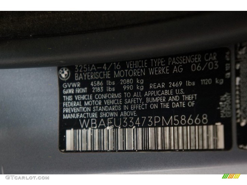 2003 3 Series 325xi Sedan - Titanium Silver Metallic / Black photo #13