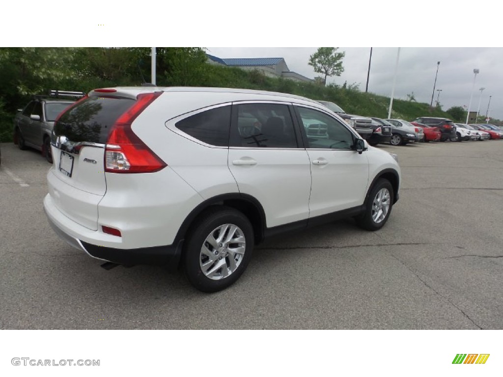 2015 CR-V EX-L AWD - White Diamond Pearl / Black photo #7