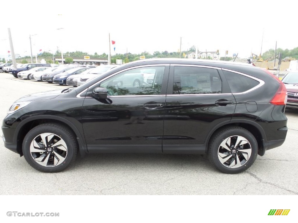 2015 CR-V Touring - Crystal Black Pearl / Black photo #5