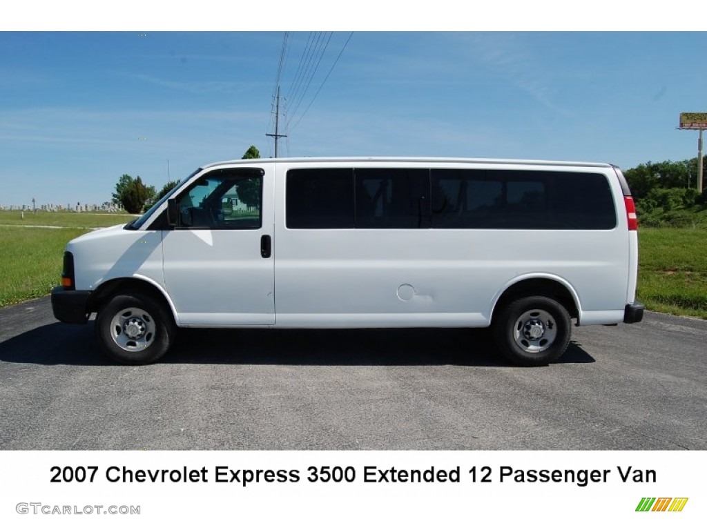 2007 Express LS 3500 Passenger Van - Summit White / Medium Pewter photo #1
