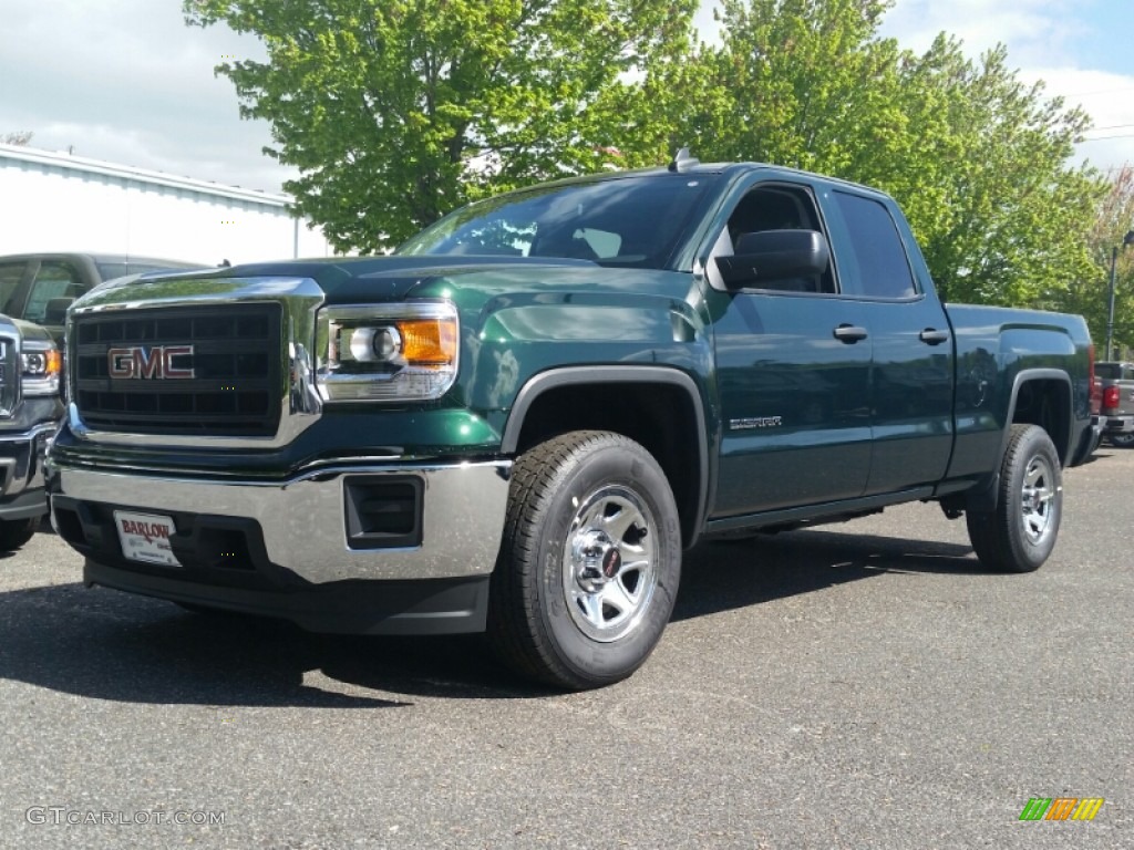 2015 Sierra 1500 Double Cab - Emerald Green Metallic / Jet Black/Dark Ash photo #1