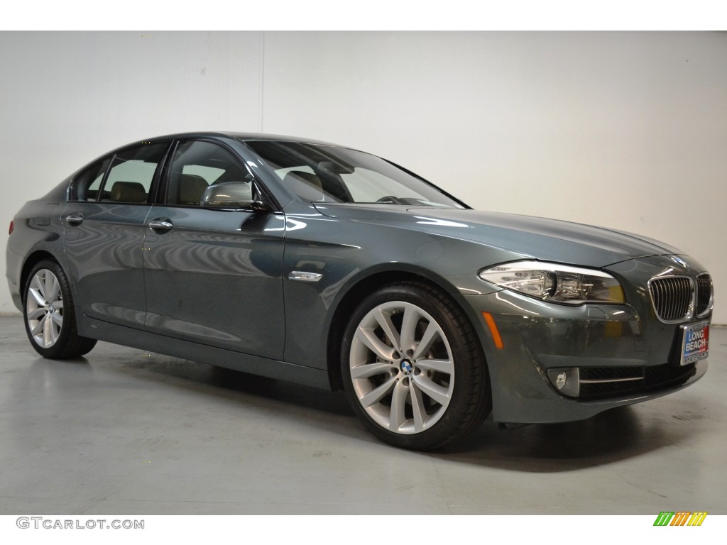 2012 5 Series 535i Sedan - Tasman Green Metallic / Oyster/Black photo #2