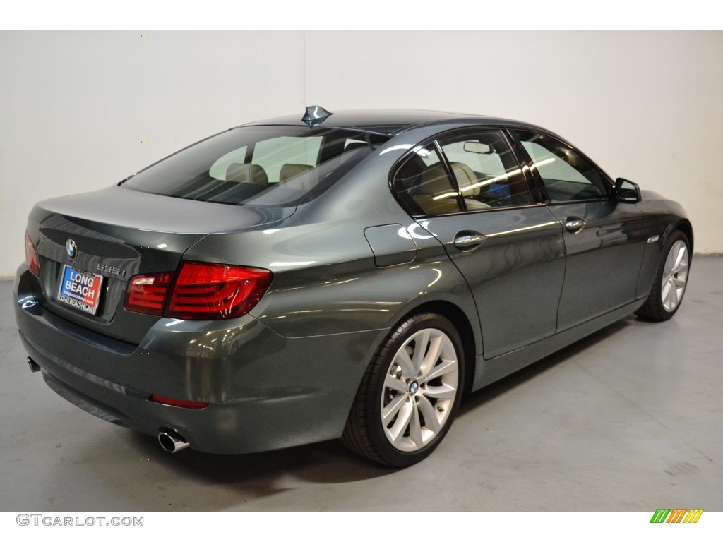 2012 5 Series 535i Sedan - Tasman Green Metallic / Oyster/Black photo #5