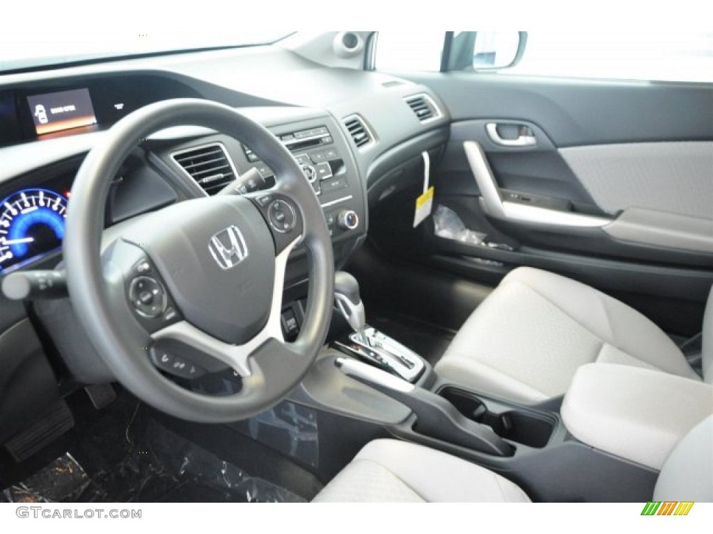 2015 Civic LX Coupe - Alabaster Silver Metallic / Gray photo #9