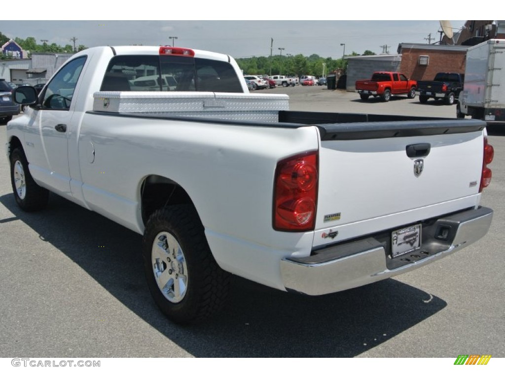 2008 Ram 1500 SLT Regular Cab - Bright White / Medium Slate Gray photo #4