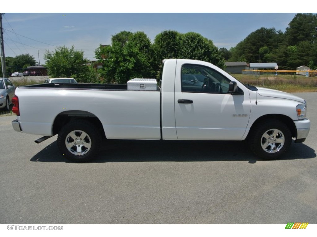 2008 Ram 1500 SLT Regular Cab - Bright White / Medium Slate Gray photo #6