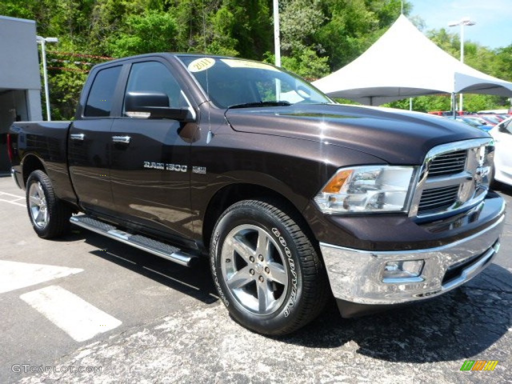 2011 Ram 1500 Big Horn Quad Cab 4x4 - Saddle Brown Pearl / Light Pebble Beige/Bark Brown photo #6