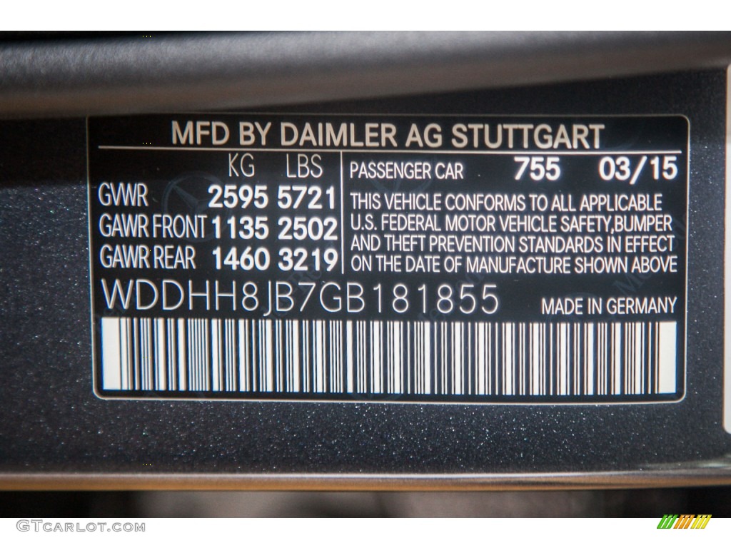 2016 E Color Code 755 for Steel Grey Metallic Photo #103944612