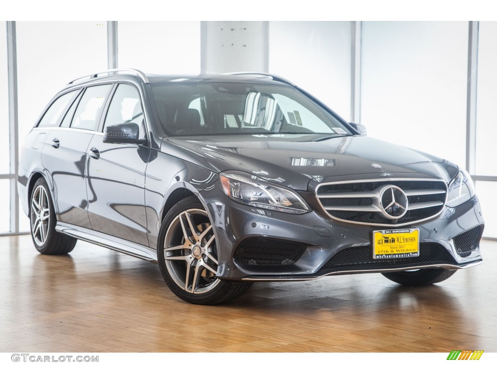 2016 E 350 4Matic Wagon - Steel Grey Metallic / Black photo #12