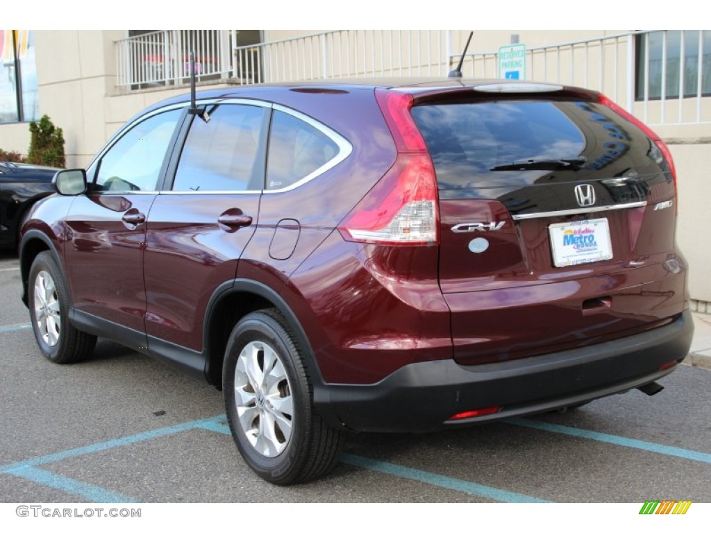 2012 CR-V EX 4WD - Basque Red Pearl II / Gray photo #7
