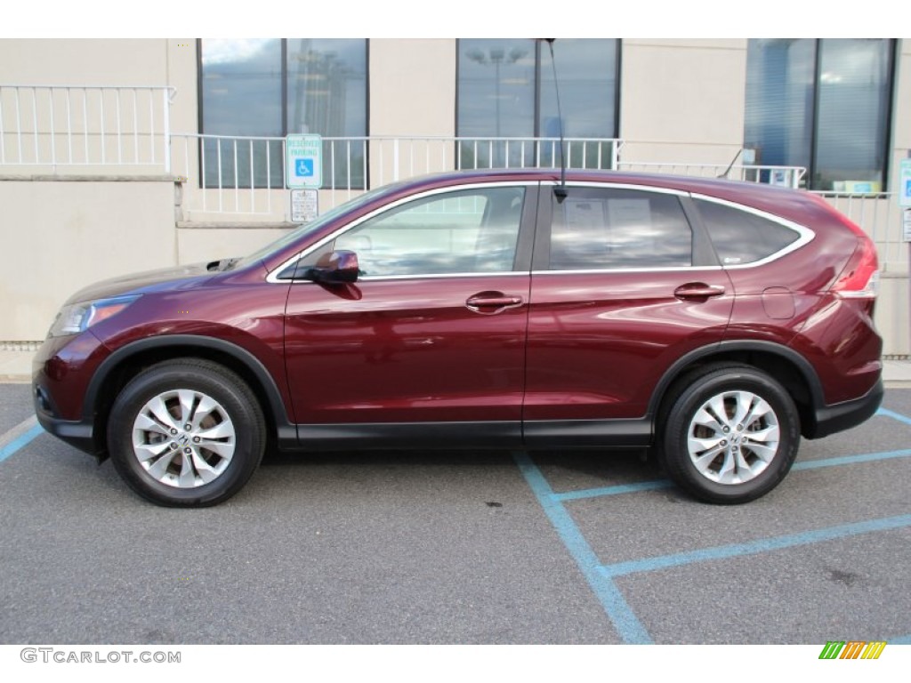 2012 CR-V EX 4WD - Basque Red Pearl II / Gray photo #8