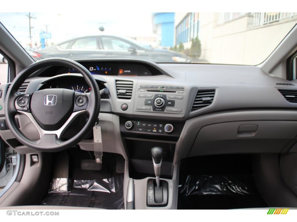 2012 Civic LX Sedan - Cool Mist Metallic / Gray photo #10