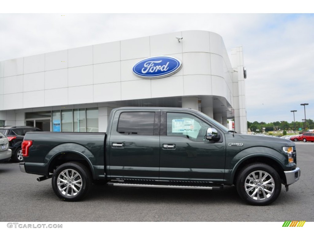 2015 F150 Lariat SuperCrew - Guard Metallic / Black photo #2