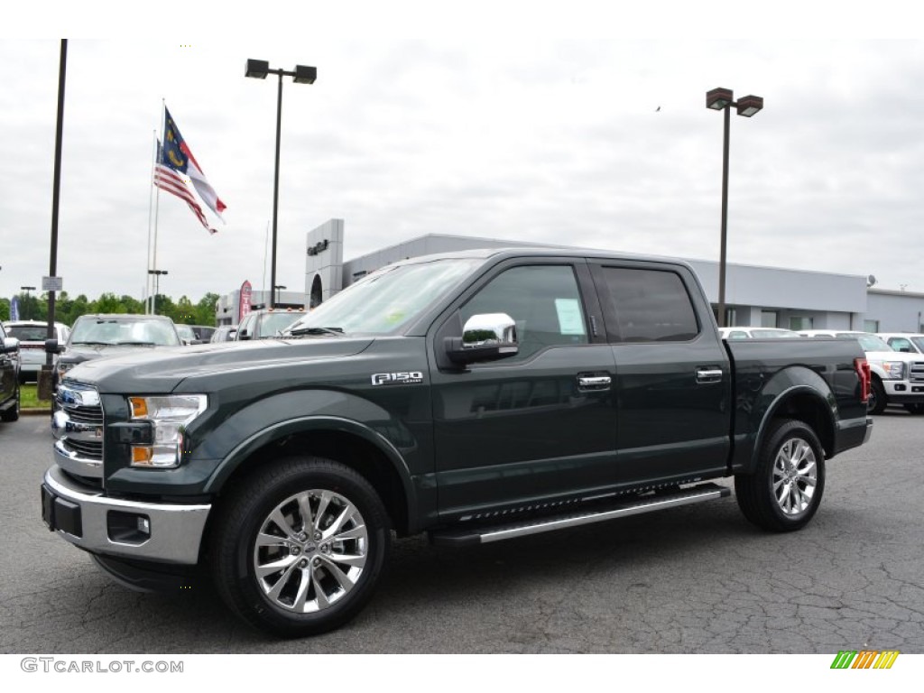 2015 F150 Lariat SuperCrew - Guard Metallic / Black photo #3