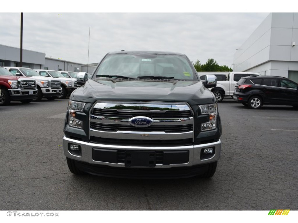 2015 F150 Lariat SuperCrew - Guard Metallic / Black photo #4