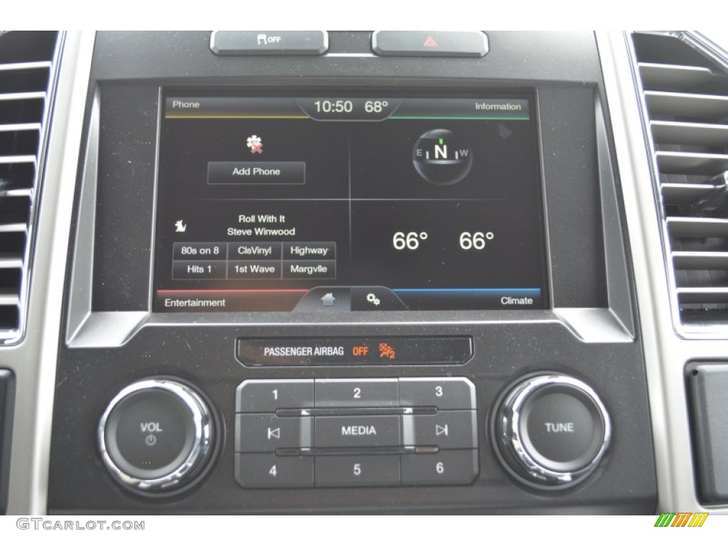 2015 F150 Lariat SuperCrew - Guard Metallic / Black photo #13