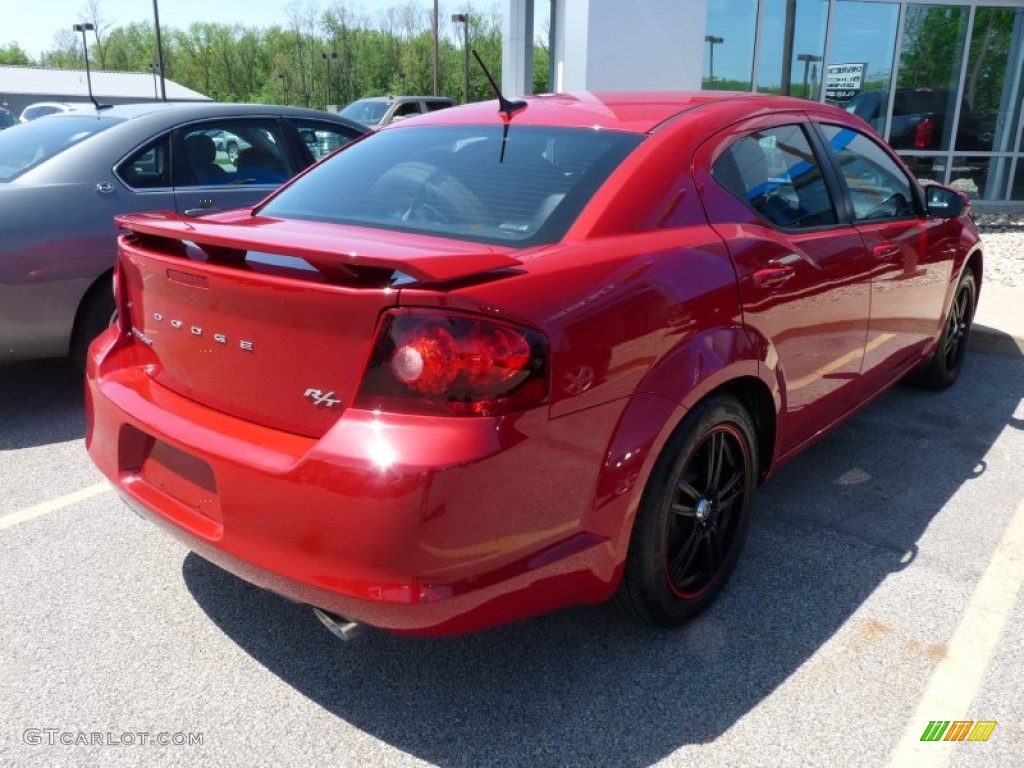 2012 Avenger R/T - Redline 2-Coat Pearl / Black/Silver/Red photo #2
