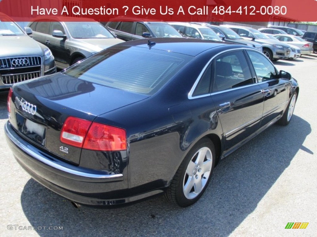 2007 A8 L 4.2 quattro - Night Blue Pearl Effect / Black/Amaretto photo #3