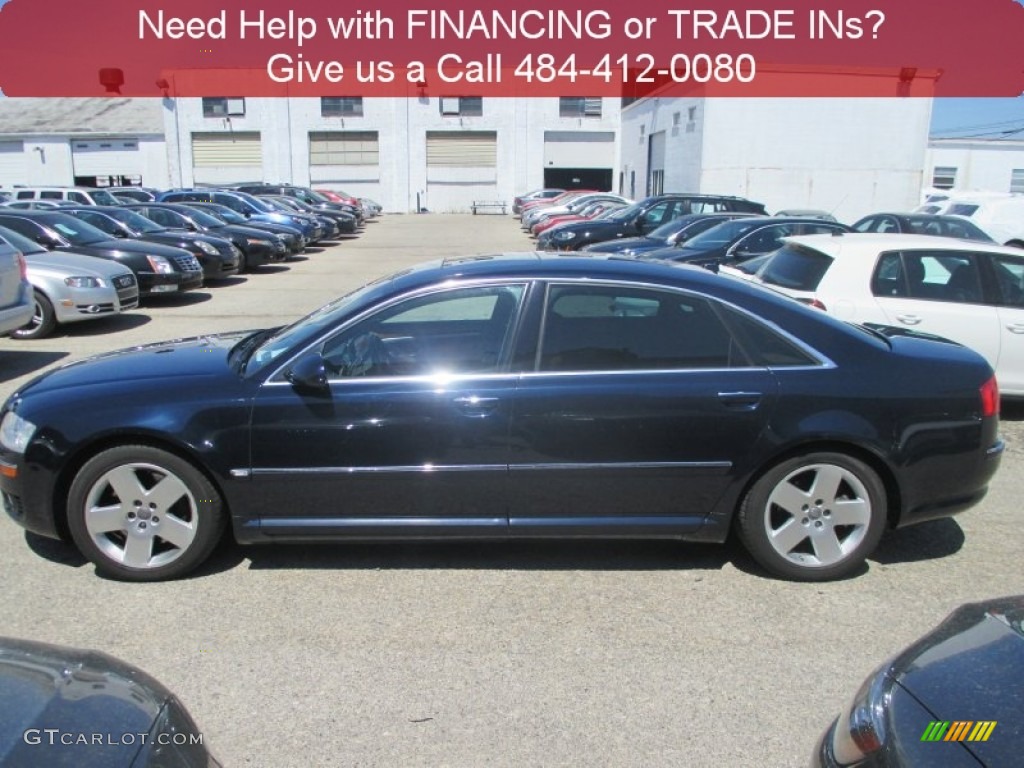2007 A8 L 4.2 quattro - Night Blue Pearl Effect / Black/Amaretto photo #7