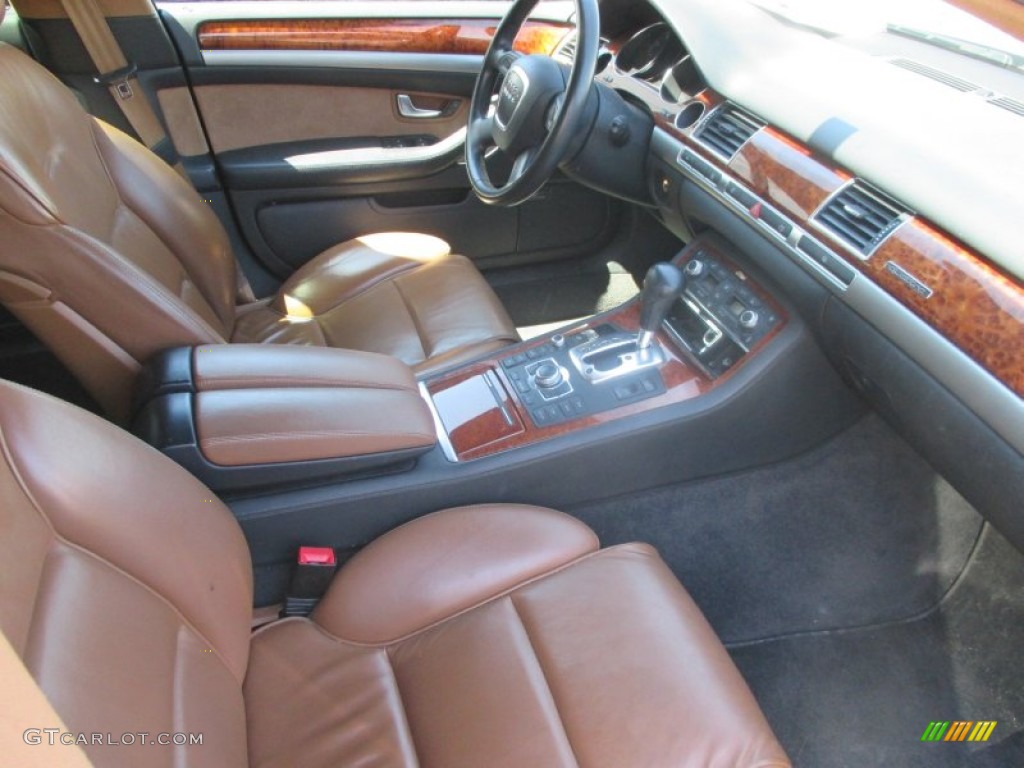 2007 A8 L 4.2 quattro - Night Blue Pearl Effect / Black/Amaretto photo #9