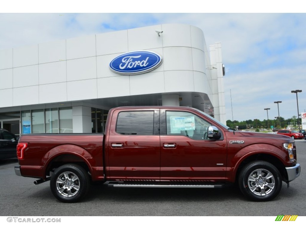 2015 F150 Lariat SuperCrew - Bronze Fire Metallic / Medium Light Camel photo #2