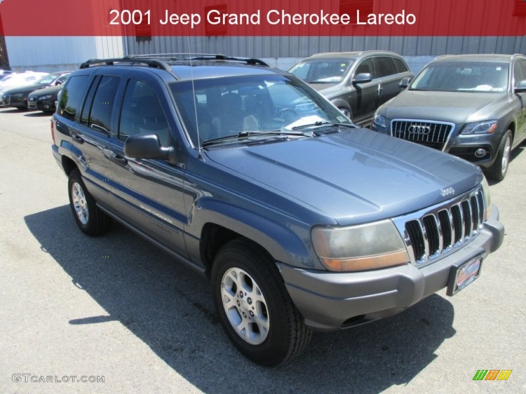 2001 Grand Cherokee Laredo 4x4 - Steel Blue Pearl / Agate photo #1