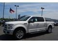 2015 White Platinum Tricoat Ford F150 Lariat SuperCrew  photo #3