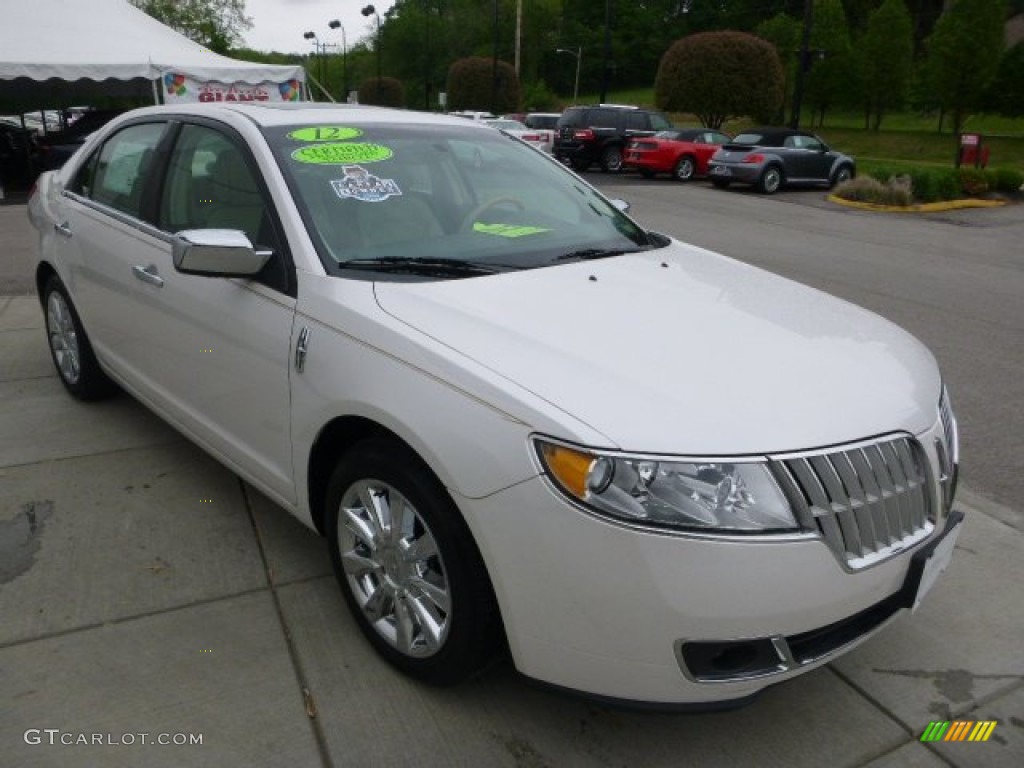 White Platinum Metallic Tri-Coat 2012 Lincoln MKZ AWD Exterior Photo #103954210