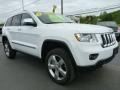 2013 Bright White Jeep Grand Cherokee Overland 4x4  photo #7
