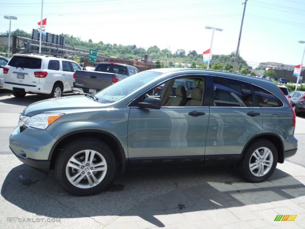 2011 CR-V EX 4WD - Opal Sage Metallic / Ivory photo #7