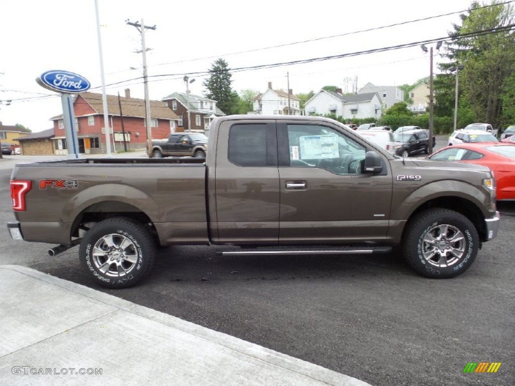 2015 F150 XLT SuperCab 4x4 - Caribou Metallic / Medium Earth Gray photo #7