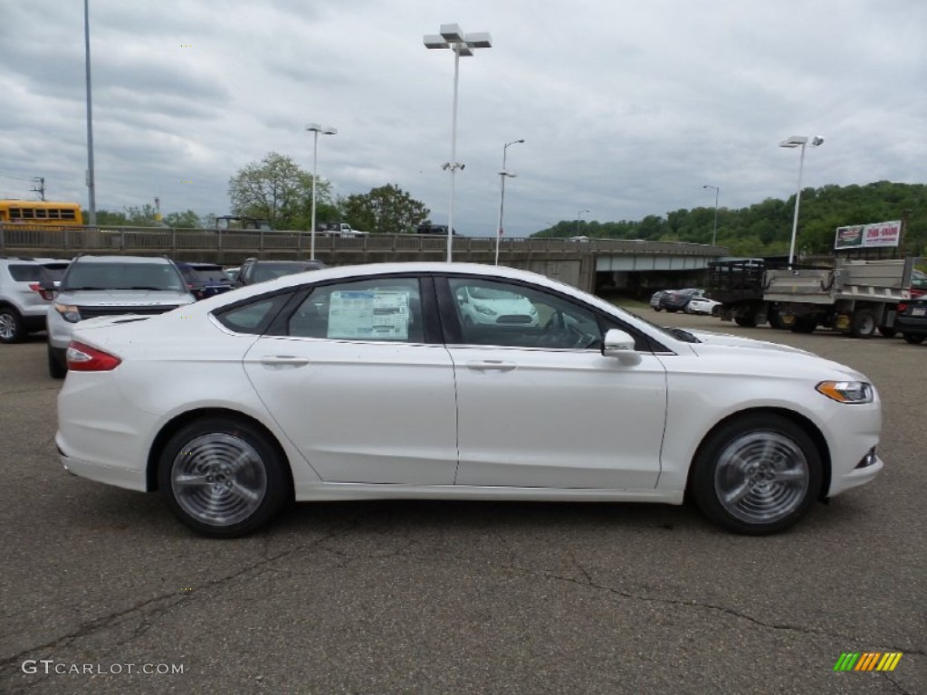 White Platinum Tri-Coat Metallic Ford Fusion