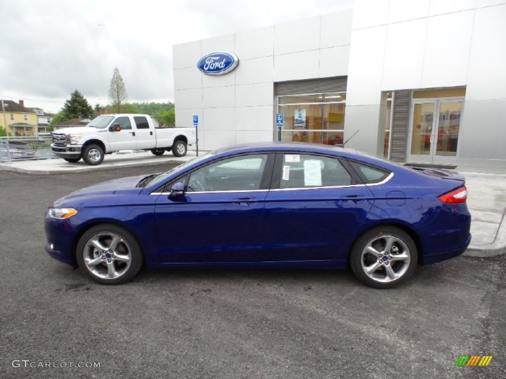 2015 Fusion SE - Deep Impact Blue Metallic / Charcoal Black photo #2