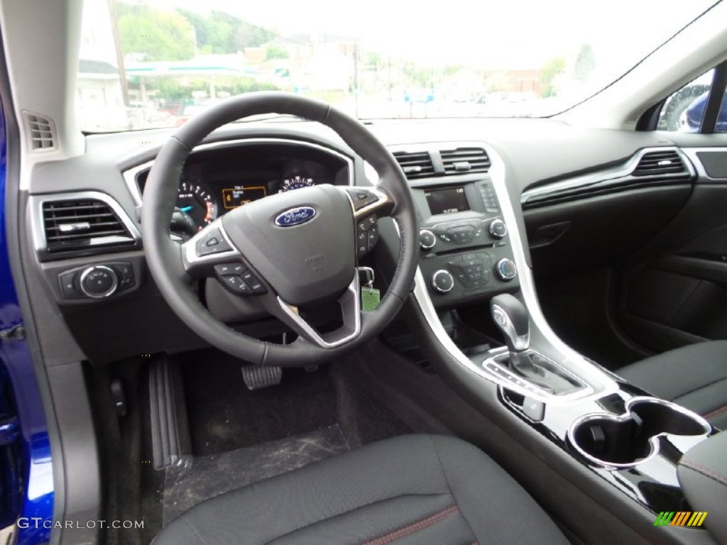 2015 Fusion SE - Deep Impact Blue Metallic / Charcoal Black photo #12