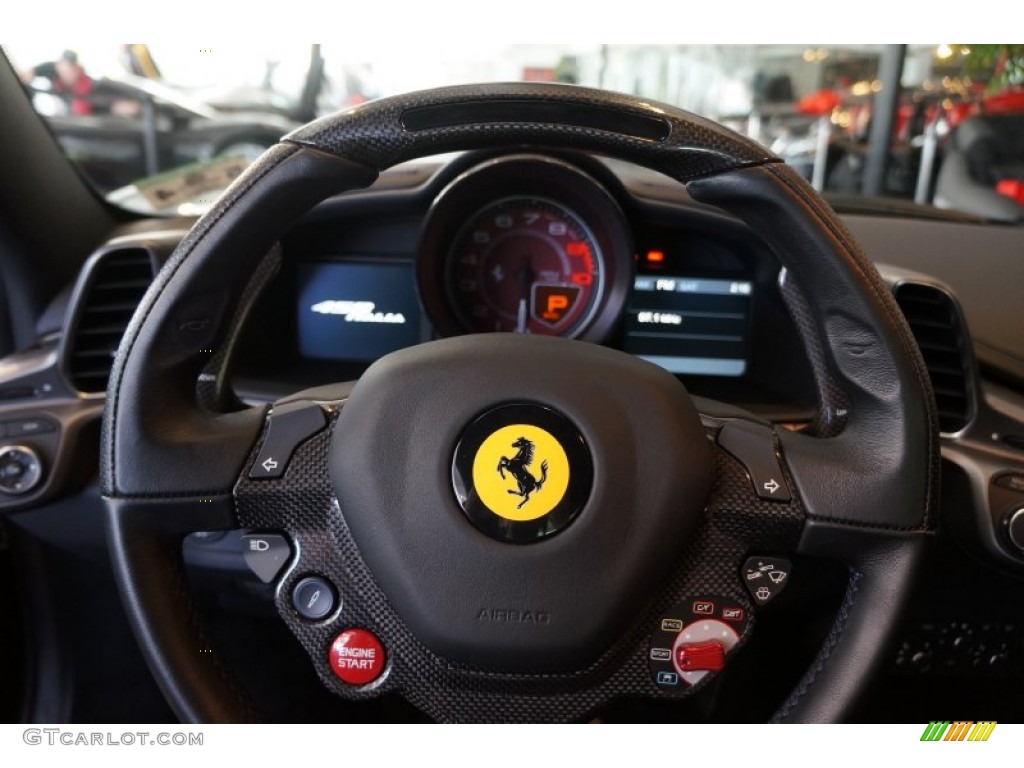 2011 Ferrari 458 Italia Nero (Black) Steering Wheel Photo #103968478
