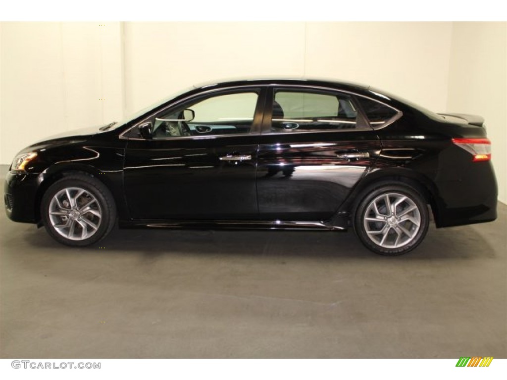 2013 Sentra SR - Super Black / Charcoal photo #6
