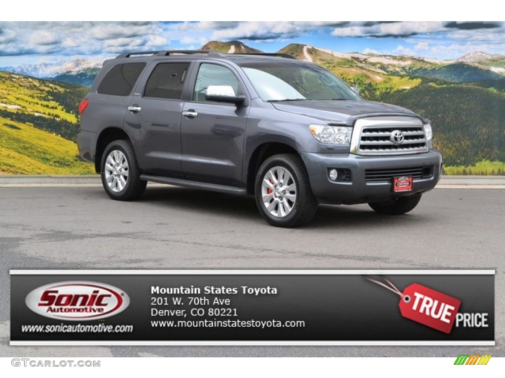 2012 Sequoia Platinum 4WD - Magnetic Gray Metallic / Graphite Gray photo #1