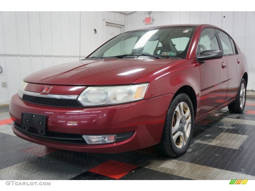 2004 ION 3 Sedan - Berry Red / Grey photo #3