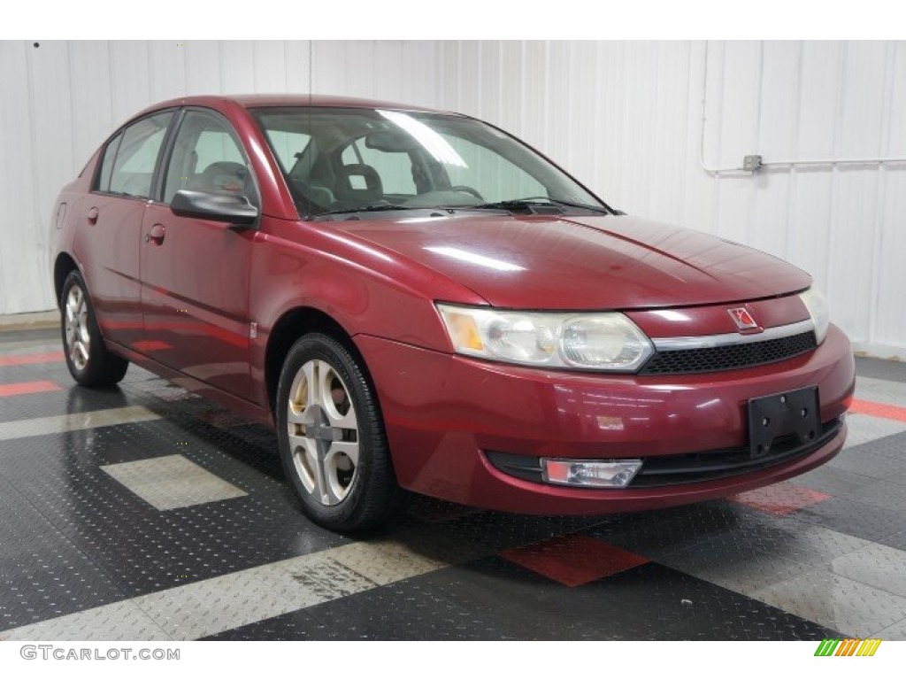 2004 ION 3 Sedan - Berry Red / Grey photo #5
