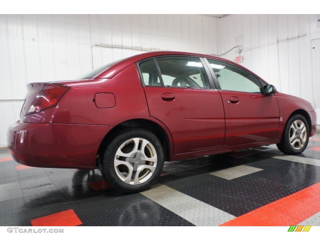 2004 ION 3 Sedan - Berry Red / Grey photo #7